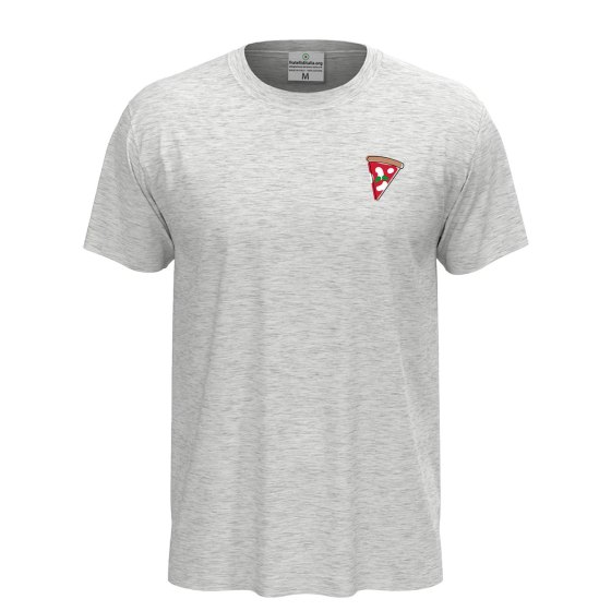 T-shirt classica unisex a manica corta con stampa DTF "FETTA DI PIZZA", abiti lavoro pizza pizzaiolo pizzeria
