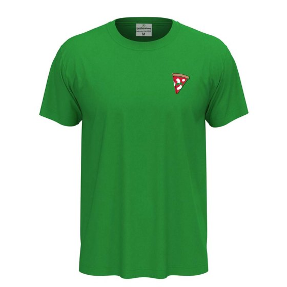 T-shirt classica unisex a manica corta con stampa DTF "FETTA DI PIZZA", abiti lavoro pizza pizzaiolo pizzeria