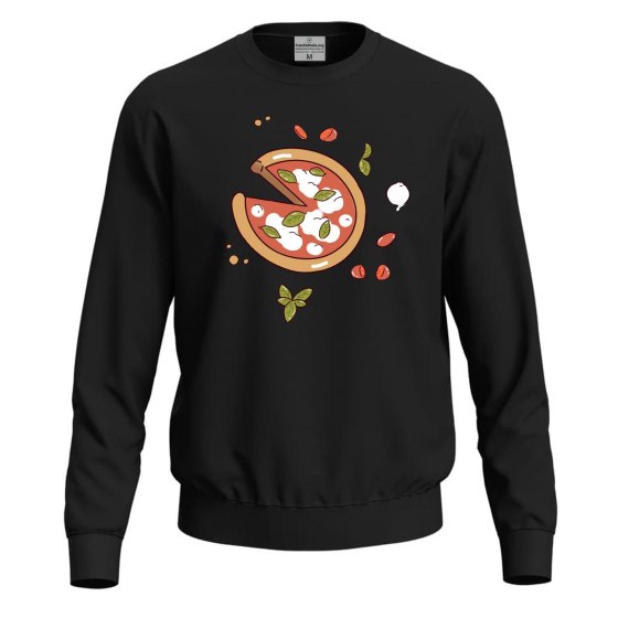 Felpa maglia con stampa digitale DTF "PIZZA" abbigliamento pizzeria pizzaiolo ristorante cucina food