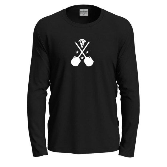 T-shirt a manica lunga con stampa DTF "LOGO PIZZA", idea regalo per amanti della pizza