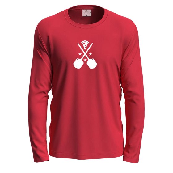 T-shirt a manica lunga con stampa DTF "LOGO PIZZA", idea regalo per amanti della pizza