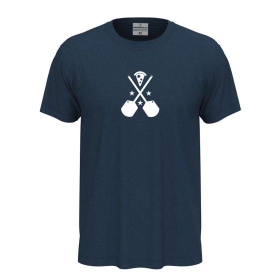 T-shirt classica unisex a manica corta con stampa DTF "LOGO PIZZA", idea regalo per amanti della pizza