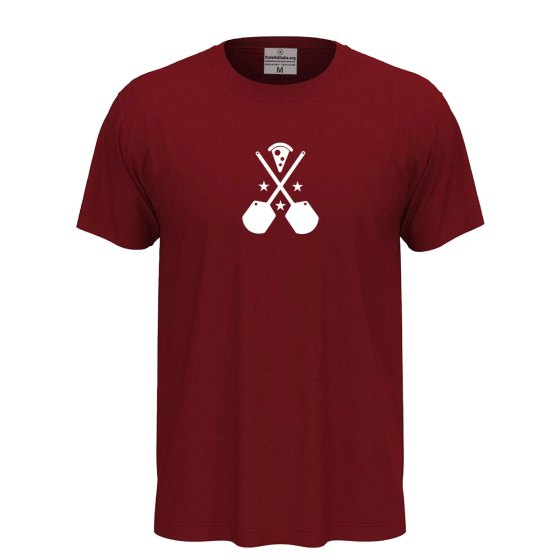 T-shirt classica unisex a manica corta con stampa DTF "LOGO PIZZA", idea regalo per amanti della pizza