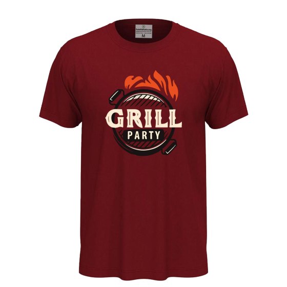 T-shirt classica unisex a manica corta con stampa DTF "SERIAL GRILLER" simpatica idea regalo per cuochi o amanti della griglia