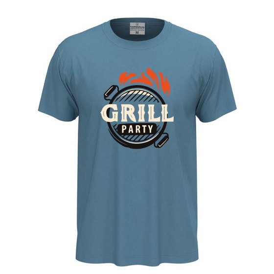 T-shirt classica unisex a manica corta con stampa DTF "SERIAL GRILLER" simpatica idea regalo per cuochi o amanti della griglia