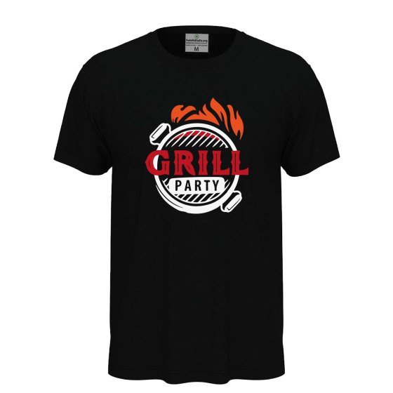 T-shirt classica unisex a manica corta con stampa DTF "SERIAL GRILLER" simpatica idea regalo per cuochi o amanti della griglia