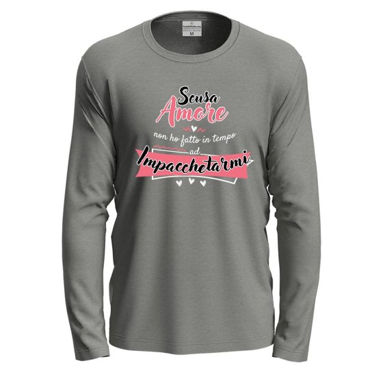 T-shirt maglia con stampa divertente "SCUSA AMORE" idea regalo amanti  San Valentino