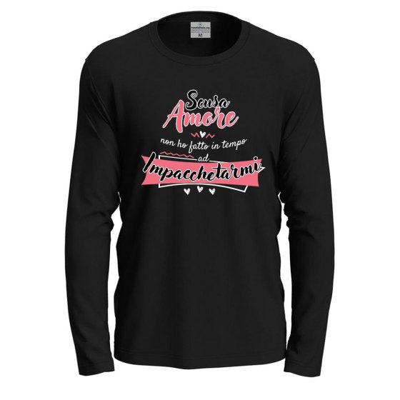 T-shirt maglia con stampa divertente "SCUSA AMORE" idea regalo amanti  San Valentino