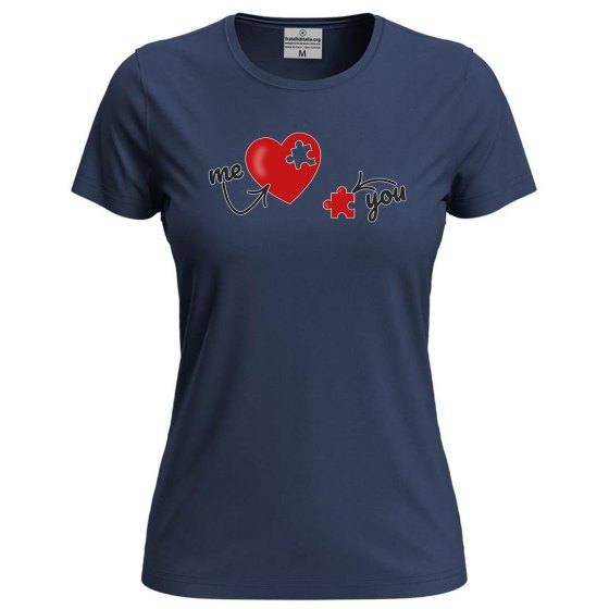 T-shirt maglia donna manica corta ME  YOU simpatica idea regalo per la coppia San Valentino innamorati
