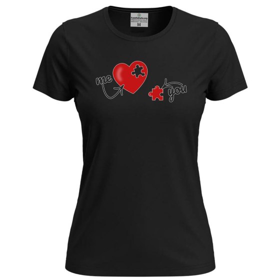 T-shirt maglia donna manica corta ME  YOU simpatica idea regalo per la coppia San Valentino innamorati