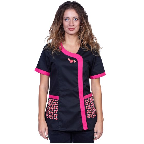 Camice grembiule San Valentino love cuori parrucchiera estetista maestra Personalizzabile con logo