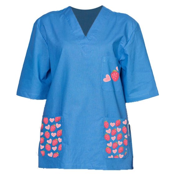 Casacca ospedaliera con simpatica stampa ideale per pediatria o veterinaria fantasia per San Valentino