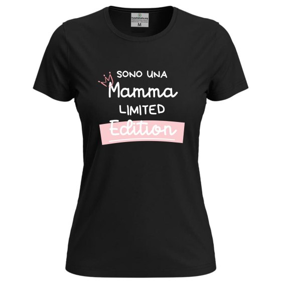 T-shirt Donna MAMMA LIMITED EDITION Idea Regalo festa della mamma nascita Baby shower