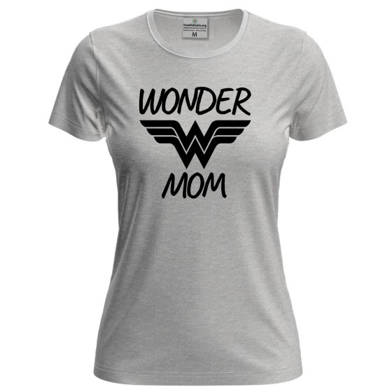 T-shirt maglietta mezza manica Donna "WONDER MOM"  Idea Regalo festa donne e mamma