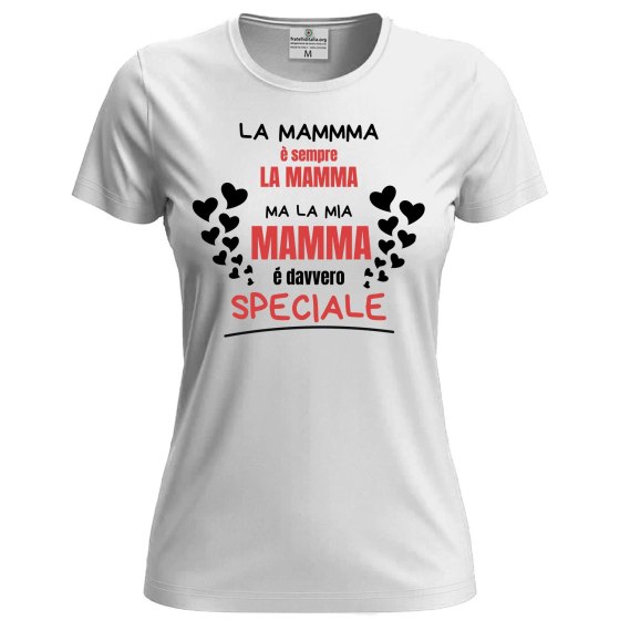 T-shirt mezza manica Donna MAMMA SPECIALE Idea Regalo festa mamma dono madri