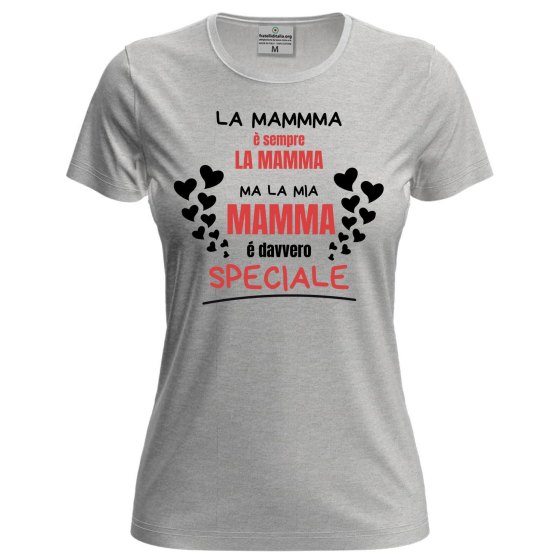 T-shirt mezza manica Donna MAMMA SPECIALE Idea Regalo festa mamma dono madri