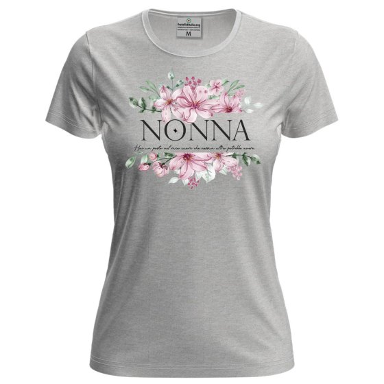 T-shirt maglia mezza manica Donna "NONNA" festa nonni regalo compeanno nascita