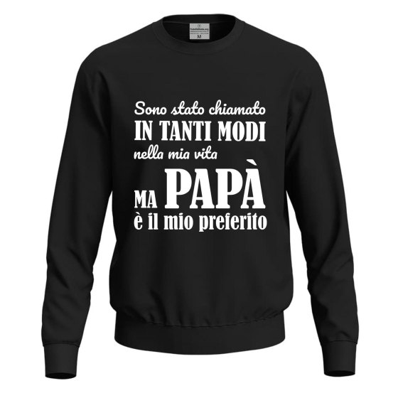 Felpa abbigliamento stampa digitale DTF "Papà è il migliore", regalo festa figli uomo
