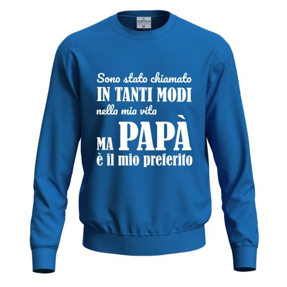 Felpa abbigliamento stampa digitale DTF "Papà è il migliore", regalo festa figli uomo
