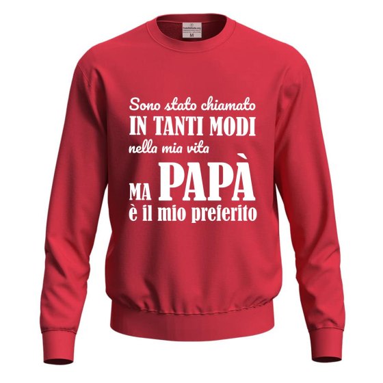 Felpa abbigliamento stampa digitale DTF "Papà è il migliore", regalo festa figli uomo