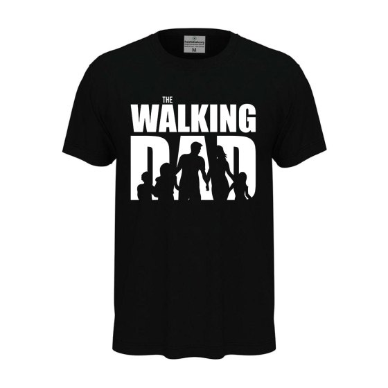 T-shirt classica a manica corta con stampa "THE WALKING DAD", idea regalo disponibile in diversi colori e taglie