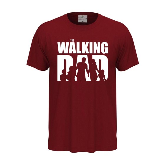 T-shirt classica a manica corta con stampa "THE WALKING DAD", idea regalo disponibile in diversi colori e taglie