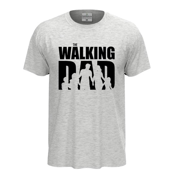 T-shirt classica a manica corta con stampa "THE WALKING DAD", idea regalo disponibile in diversi colori e taglie