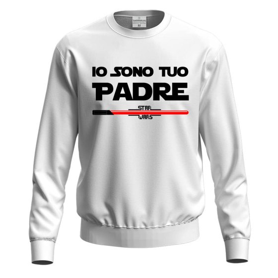 Felpa maglia con stampa digitale  "IO SONO TUO PADRE", idea regalo per la festa del papa' nascita