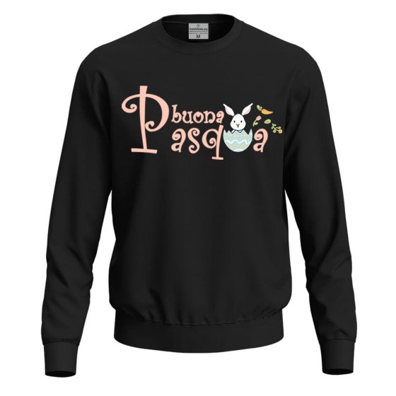Felpa unisex maglietta con stampa "BUONA PASQUA", idea regalo per le festività Pasqua ristorante bar lavoro