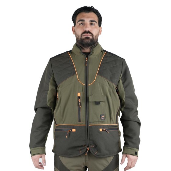 Giacca da caccia Masseria Hunting 84 Verde Ergonomica, resistente e multitasche