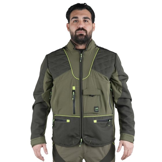 Giacca da caccia Masseria Hunting 84 Verde Ergonomica, resistente e multitasche