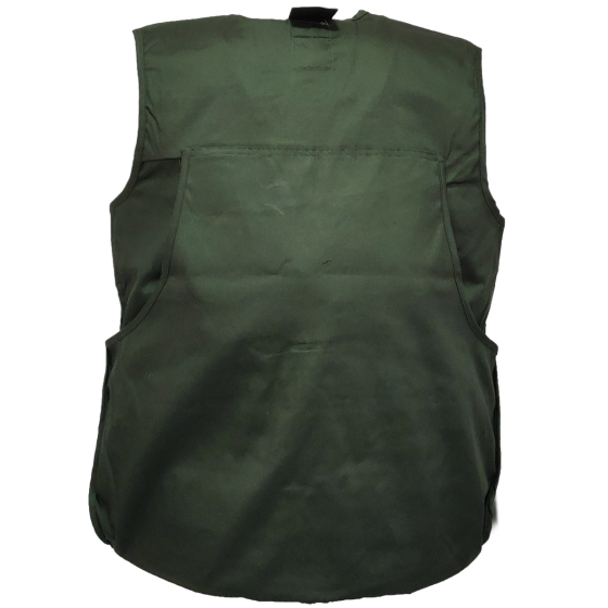 Gilet smanicato tasche cotone mimetico verde Personalizzabile con il tuo logo
