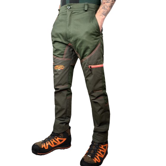 Pantalone Gemini elasticizzato protezione Kevlar impermeabile-antispino caccia montagna