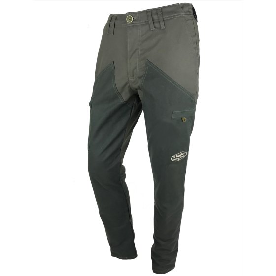 Pantalone cerato in cotone impermeabile pioggia caccia calzoni tecnici