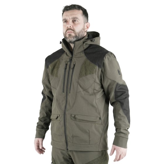 Giacca maniche staccabili imbottita giubbino soft shell imbottita caccia antivento tecnica tasche
