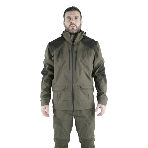 Giacca maniche staccabili imbottita giubbino soft shell imbottita caccia antivento tecnica tasche