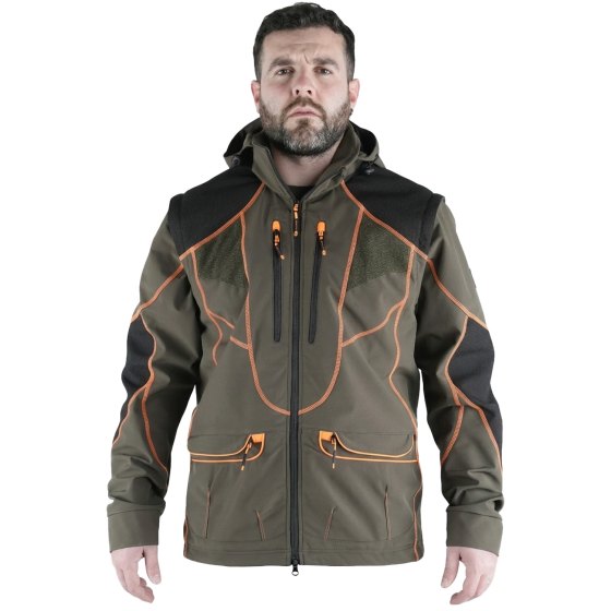Giubbino giacca giaccone microfibra nylon caccia pesca catarifrangente uomo