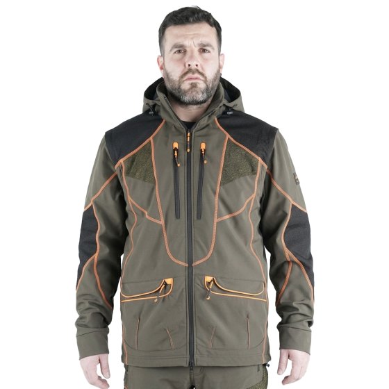 Giubbino giacca giaccone microfibra nylon caccia pesca catarifrangente uomo