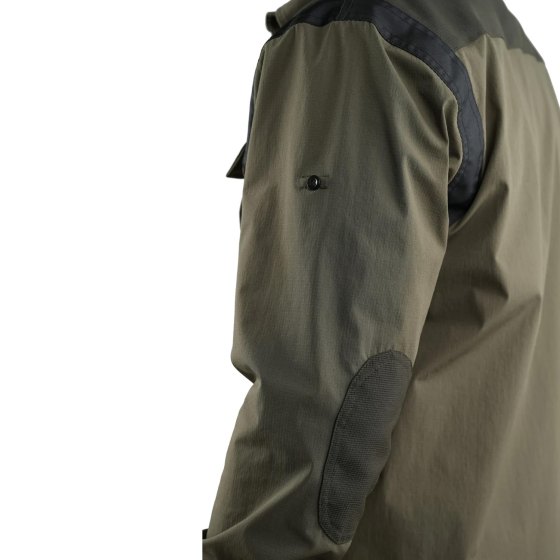 Camicia caccia verde arancio alta visibilita' fluo rinforzi ampie tasche frontali caccia outdoor