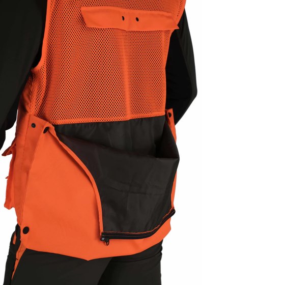 Gilet da Caccia Verde Arancio Fluo Elasticizzata e Antistrappo impermeabile