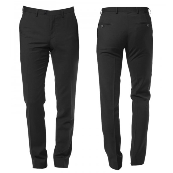 Pantalone Classico Donna Avvitato Nero Elegante Antipiega Professionale Fratelliditalia