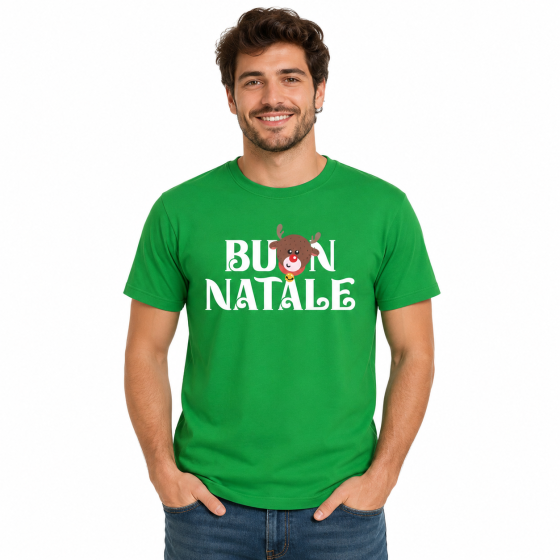 T-shirt classica mezza manica con stampa a tema NATALE - Perfetto per Idea Regalo Natalizia