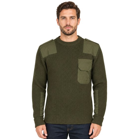 Maglione pullover Gomiti rinforzati Spalle rinforzate militare uomo invernale