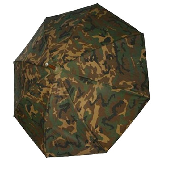 Ombrello a cupola pastore in nylon verde mimetico con manico in legno pioggia