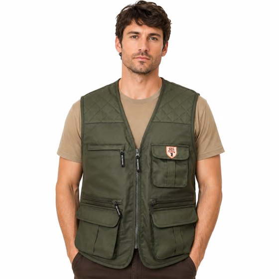 Gilet pesca multitasche caccia pesca uomo cotone soft air tiro tattico - Personalizzabile con il tuo logo