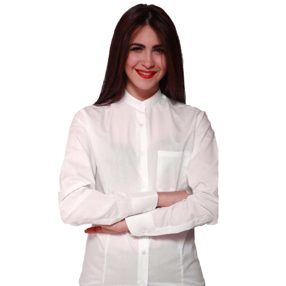 camicia donna cameriera ristorante sala cerimonie coreana pizzeria lavoro cotone - Personalizzabile con il tuo logo