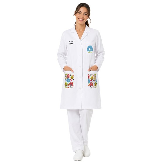 Camice donna pediatra veterinaria sanitario ospedaliero bambini clinica clownterapia