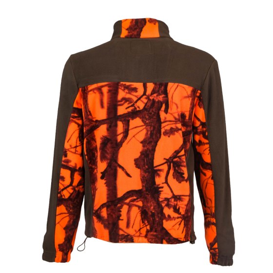 Maglia maglione pile reversibile arancio cinghiale forest caccia alta visibilita'