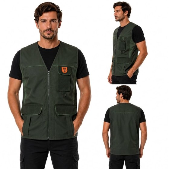 Gilet smanicato protettivo tessuto tecnico caccia resistente impermeabile