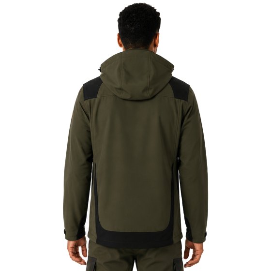 Giacca in ottimo tessuto softshell impermeabile tasche caccia pioggia uomo - Personalizzabile con il tuo logo
